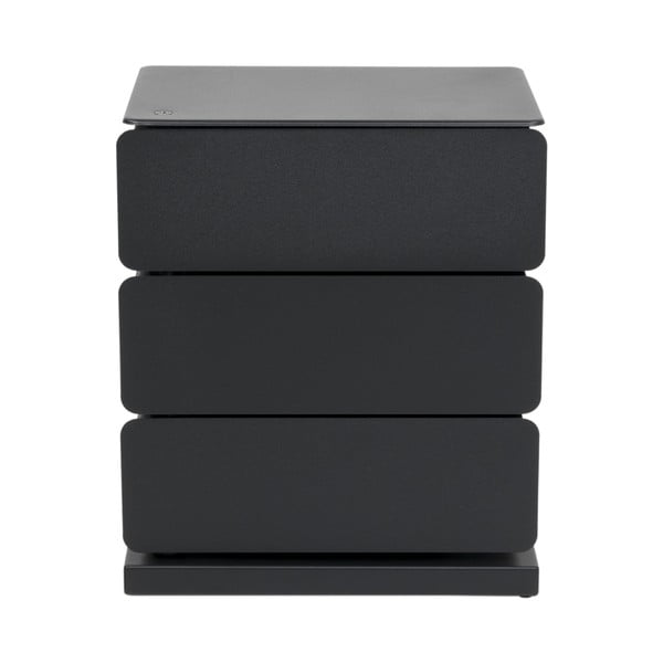 Šoninė spintelė iš metalo juodos spalvos 37x54,5 cm Joey – Spinder Design