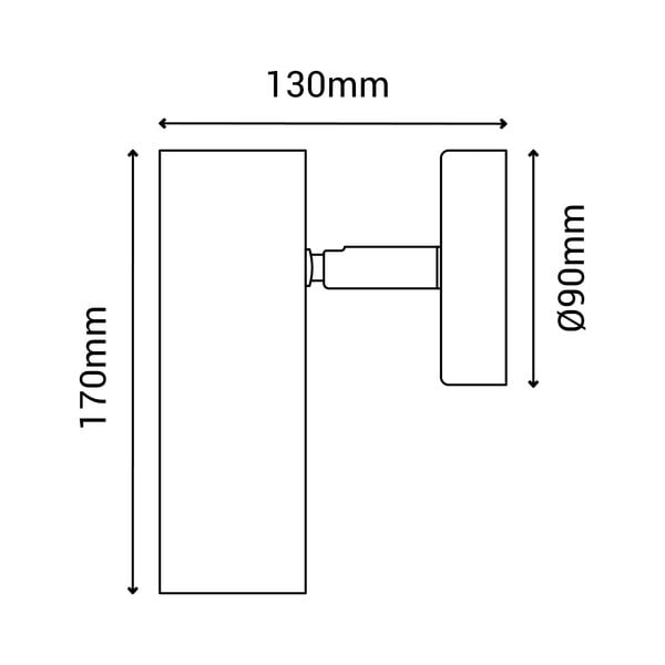 Bronzos spalvos sieninis šviestuvas SULION Milan, aukštis 17 cm-image-3