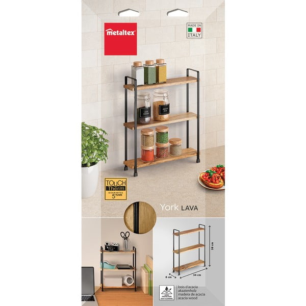 Iš medienos prieskonių indų organizatorius York – Metaltex-image-3