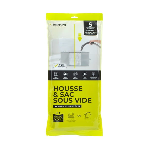 Vakuuminė iš plastiko spintos daiktadėžė 40x40x25 cm – Homéa-image-1