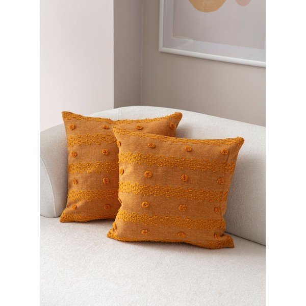 Dekoratyviniai pagalvių užvalkalai 2 vnt. 43x43 cm Tuffet – Mioli Decor-image-1