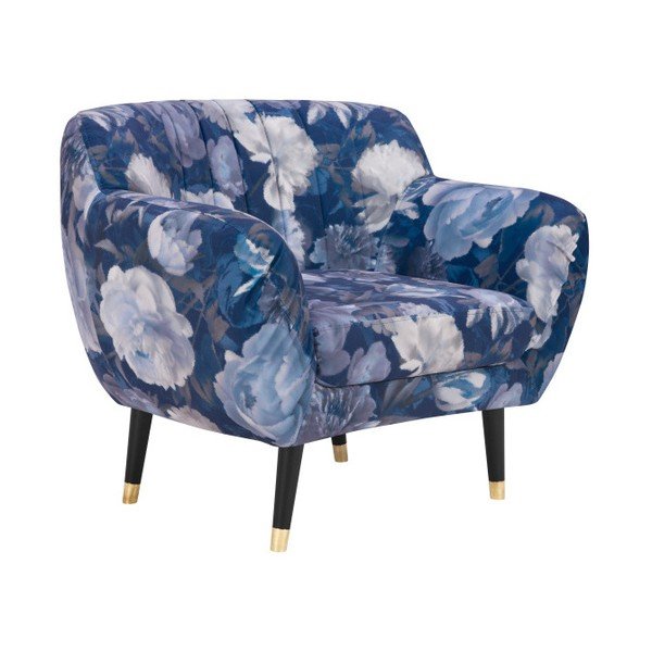Mėlynas fotelis Mazzini Sofos Benito Floral-image-4