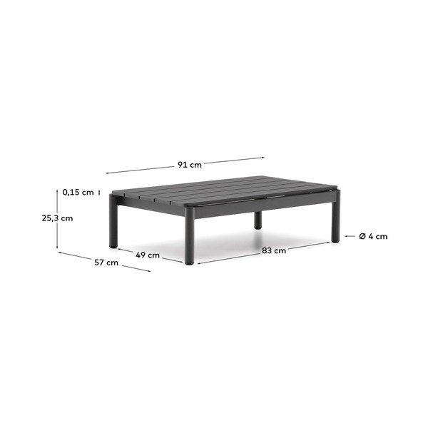 Iš metalo sodo kavos staliukas 57x91 cm Sorells – Kave Home-image-3