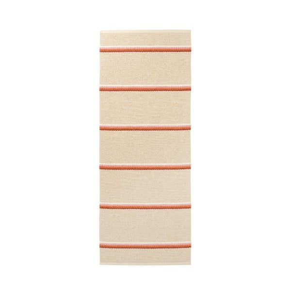 Raudonos plytų spalvos/kreminės spalvos lauko kilimas 70x180 cm Olle Brick Cream – Pappelina-image-3