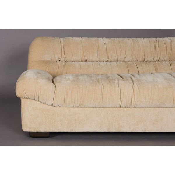 Smėlio spalvos iš velveto sofa 214 cm Douglas – Dutchbone-image-1