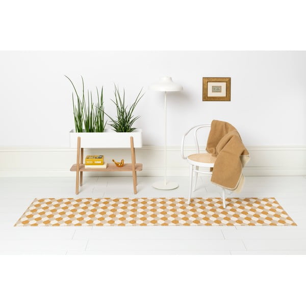 Ochros spalvos lauko kilimas 70x160 cm Dana Ochre – Pappelina-image-4