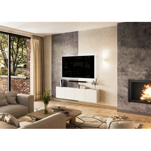TV spintelė baltos spalvos 183x45 cm Piana – Germania-image-1