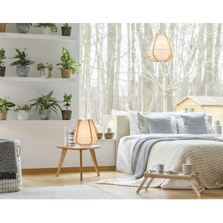 Baltos spalvos stalinis šviestuvas (aukštis 27 cm) Nagoja – Candellux Lighting