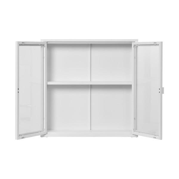 Iš metalo pakabinama vitrina baltos spalvos 80x80 cm Brisbane – House Nordic-image-3