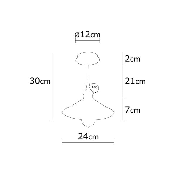 Bronzinės spalvos lubinis šviestuvas ø 24 cm su metaliniu gaubtu Berceste – Opviq lights-image-3