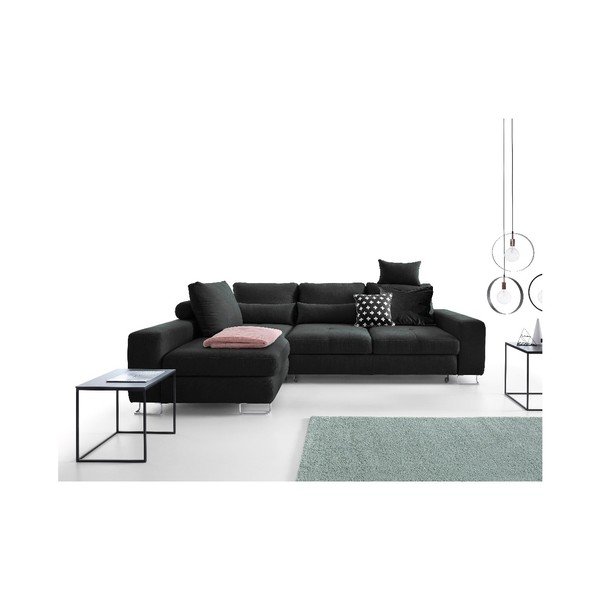 Tamsiai pilka kampinė sofa lova "Windsor & Co Sofas", kairysis kampas "Alpha-image-1