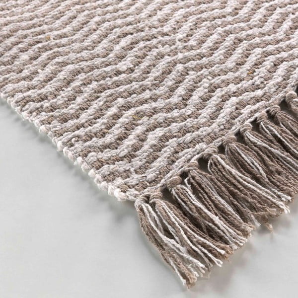 Skalbiamas kilimas šviesiai rudos spalvos 50x80 cm Alessia – douceur d'intérieur-image-3