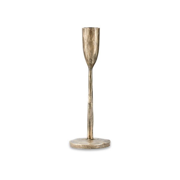 Aukso spalvos metalinė žvakidė Nkuku Mbata, 20 cm aukščio