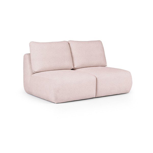 Šviesiai rožinės spalvos iš boucle sofa 164 cm Mirel – Rodier-image-2