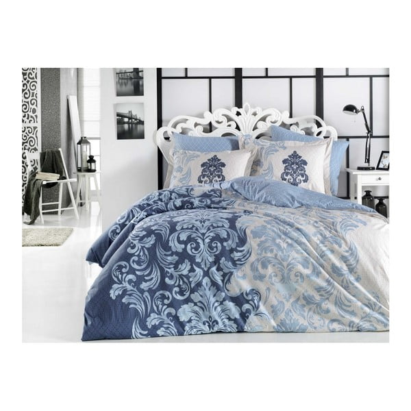 Dvivietės lovos paklodė su medvilninio poplino paklodėmis Mirella, 200 x 220 cm
