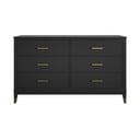 Juodos spalvos šoninė spintelė 144x85x41 cm Westerleigh – Støraa