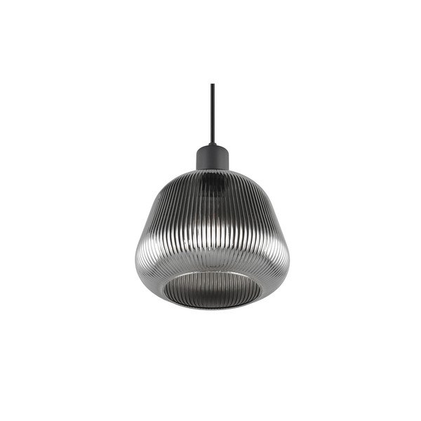 Kabantis šviestuvas juodos spalvos ø 22 cm su stiklo gaubtu Tarifa – Trio-image-3