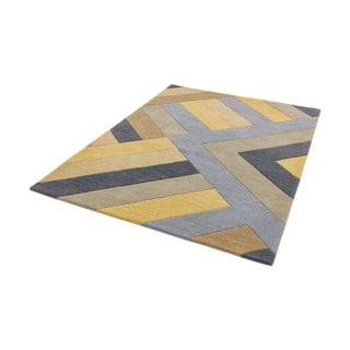 Pilkos ir geltonos spalvos kilimas Asiatic Carpets Big Zig, 160 x 230 cm