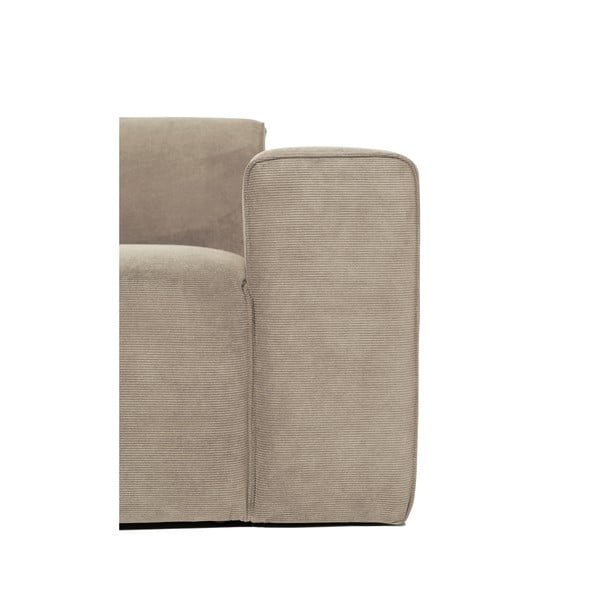 Smėlio spalvos aksominė kampinė modulinė sofa Scandic Sting, kairysis kampas-image-4