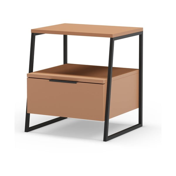 Naktinis staliukas raudonos plytų spalvos Velia – Marckeric