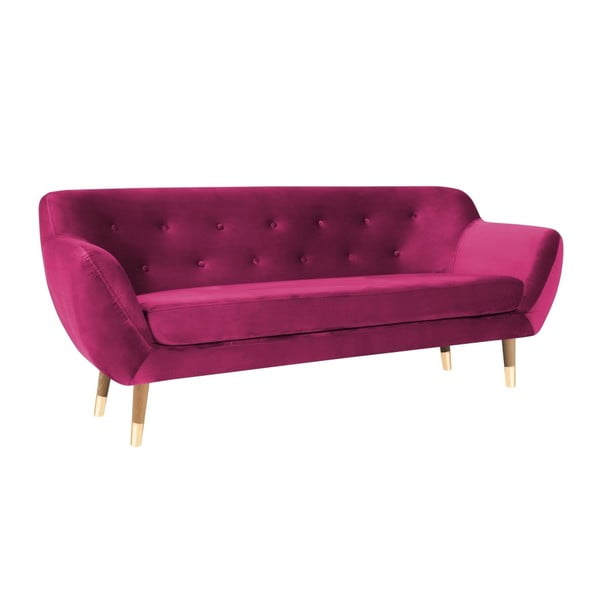 Rožinė trijų vietų sofa Mazzini Sofos Amelie-image-3