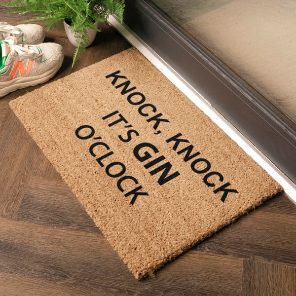 Iš kokoso pluošto grindų kilimėlis 40x60 cm Gin O'Clock – Artsy Doormats-image-1