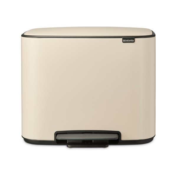 Iš plieno šiukšliadėžė smėlio spalvos su pedalu 36 l Bo – Brabantia-image-4