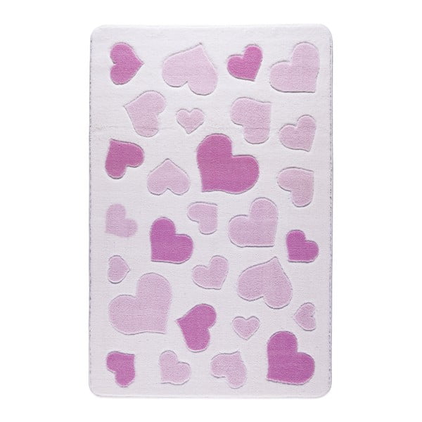 Vaikiškas rožinis kilimas Confetti Sweet Love, 133 x 190 cm