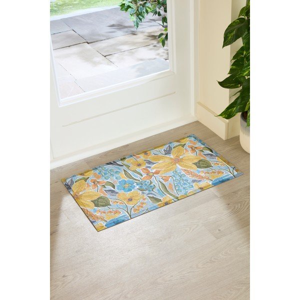 Iš PVC grindų kilimėlis 40x70 cm Flowers – Artsy Doormats-image-2