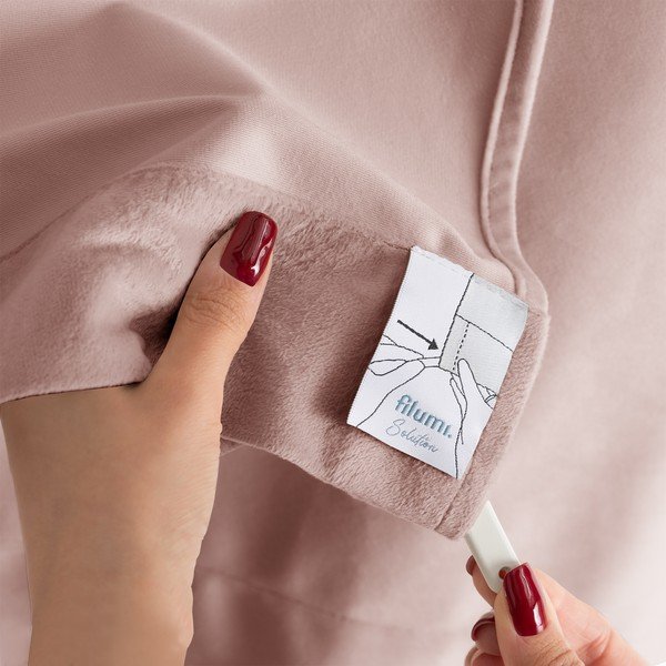 Iš velveto pritemdymas (dalinis užtemimas) užuolaida šviesiai rožinės spalvos 265x175 cm Velto – Filumi-image-3