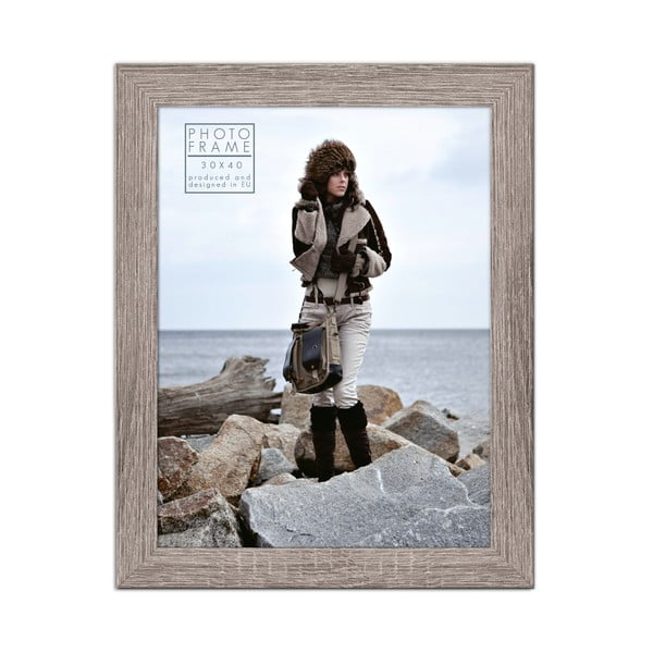 Pilkai rudas nuotraukų rėmelis Styler Narvik, 36 x 46 cm