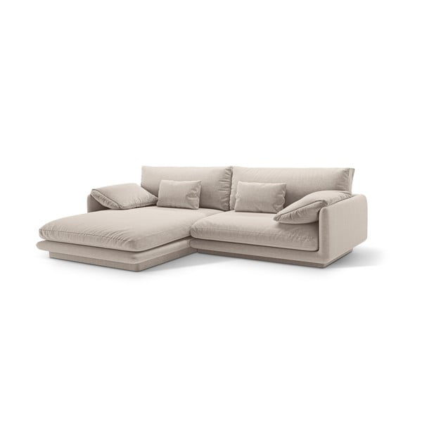 Kampinė sofa smėlio spalvos (su kairiuoju kampu) Torino – Micadoni Home-image-1