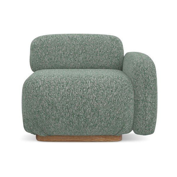 Šviesiai žalios spalvos modulinė sofos dalis (su dešiniuoju kampu) Ailani – Makamii