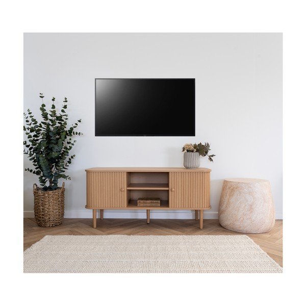 Natūralios spalvos TV spintelė iš pušies 113x51,5x40 cm Nikko – House Nordic-image-1
