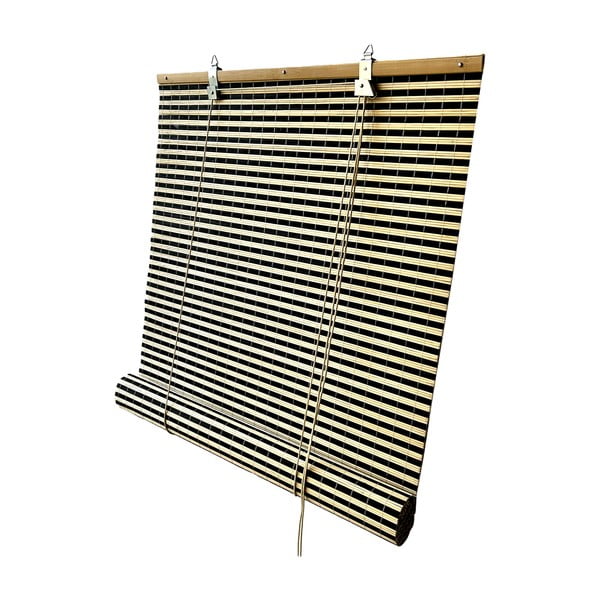 Juodos spalvos/natūralios spalvos iš bambuko roletai 150x160 cm Vela – Gardinia-image-3