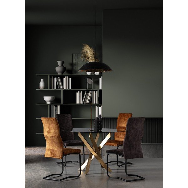 Žalios spalvos iš audinio valgomojo kėdė Thelma – Bizzotto-image-1