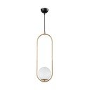 Aukso spalvos pakabinamas šviestuvas Squid Lighting Arch, aukštis 146 cm
