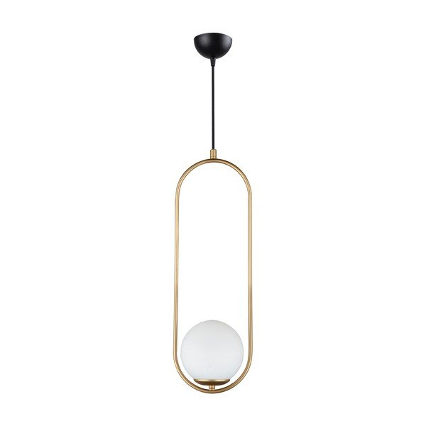Aukso spalvos pakabinamas šviestuvas Squid Lighting Arch, aukštis 146 cm