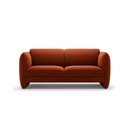 Raudonos plytų spalvos sofa iš velveto 168 cm Georgia – Micadoni 