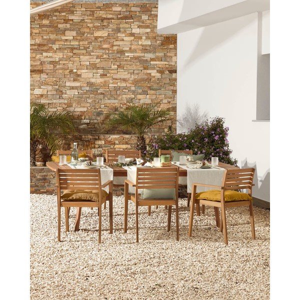 Natūralios spalvos medžio masyvo sodo kėdė Hanzel – Kave Home-image-4