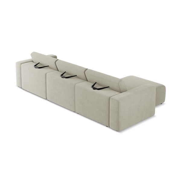 Smėlio spalvos modulinė kampinė sofa (su kairiuoju kampu) Kalea – Makamii-image-4