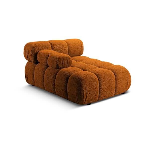 Iš boucle modulinė sofos dalis oranžinės spalvos (su kairiuoju kampu) Bellis – Micadoni Home-image-4