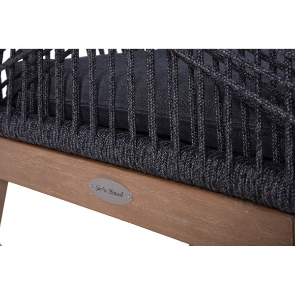 Medžio masyvo sodo kėdė pilkos spalvos Pomona – Garden Pleasure-image-3