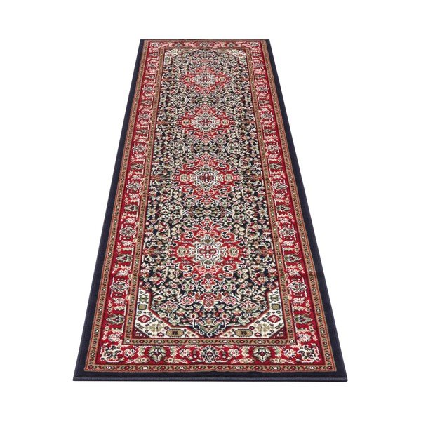 Raudonas ir mėlynas kilimas Nouristan Skazar Isfahan, 80 x 250 cm-image-2