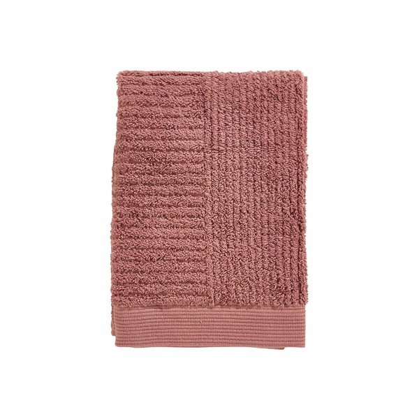 Terakotos spalvos iš frote audinio iš medvilnės rankšluostis 50x70 cm Classic – Zone