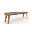 Ąžuolinis suolas su šviesiai pilka sėdyne Retro - The Beds