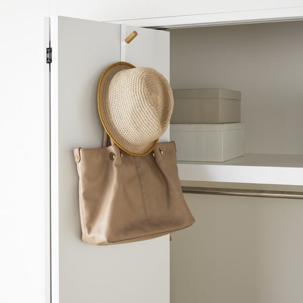 Durų pakaba iš metalo baltos spalvos 1,5 cm Tower – YAMAZAKI-image-1