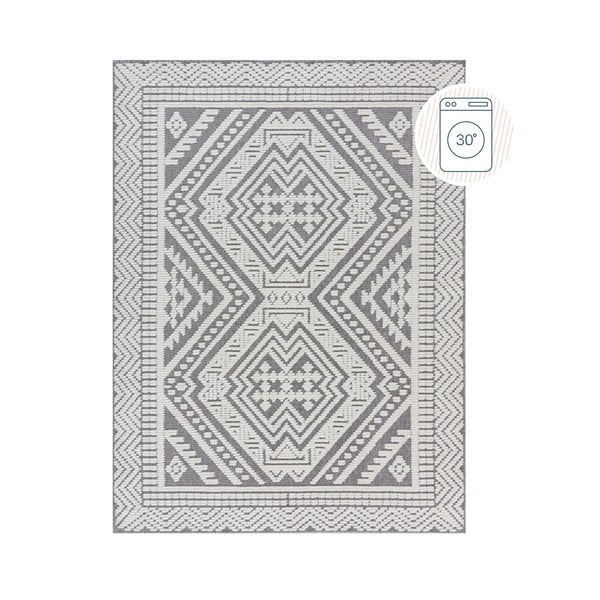 Skalbiamas iš šenilino kilimas pilkos spalvos 80x160 cm Jaipur – Flair Rugs