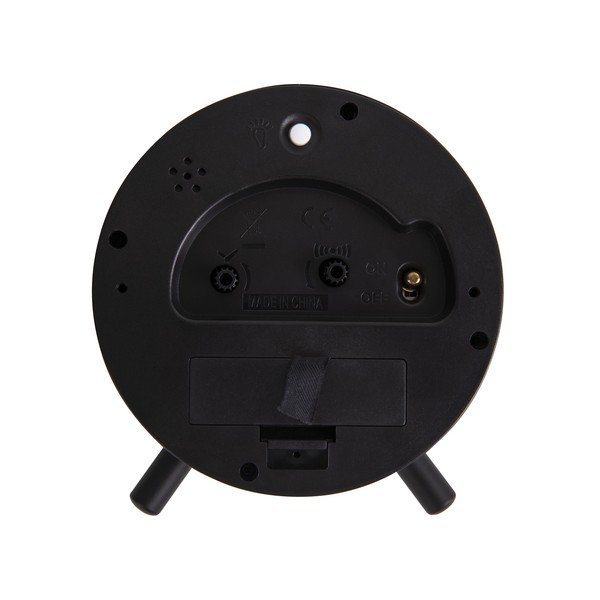 Juodos spalvos metalinis žadintuvas Karlsson Index, ø 11 cm-image-3