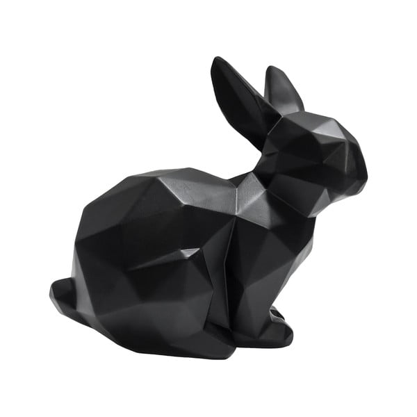 Matinės juodos spalvos figūrėlė PT LIVING Origami Bunny, aukštis 17 cm